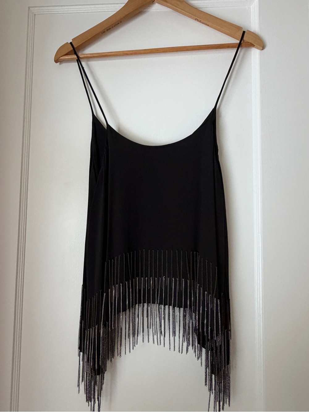 Chain Fringe Cami Tank Top M